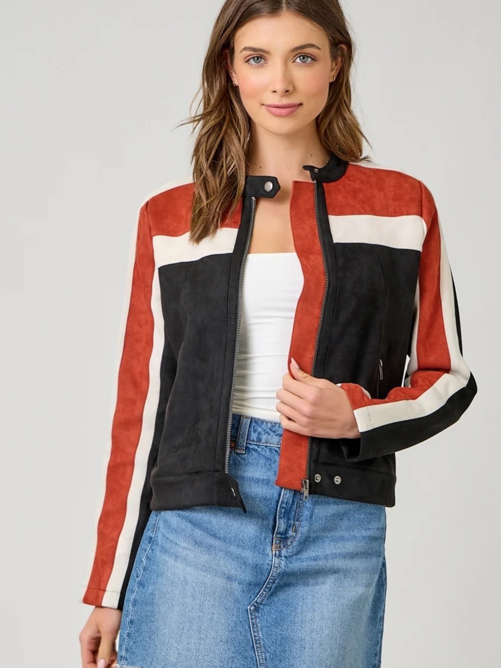 Mystree Colorblock Moto Jacket-NWT-Beautiful fall jacket